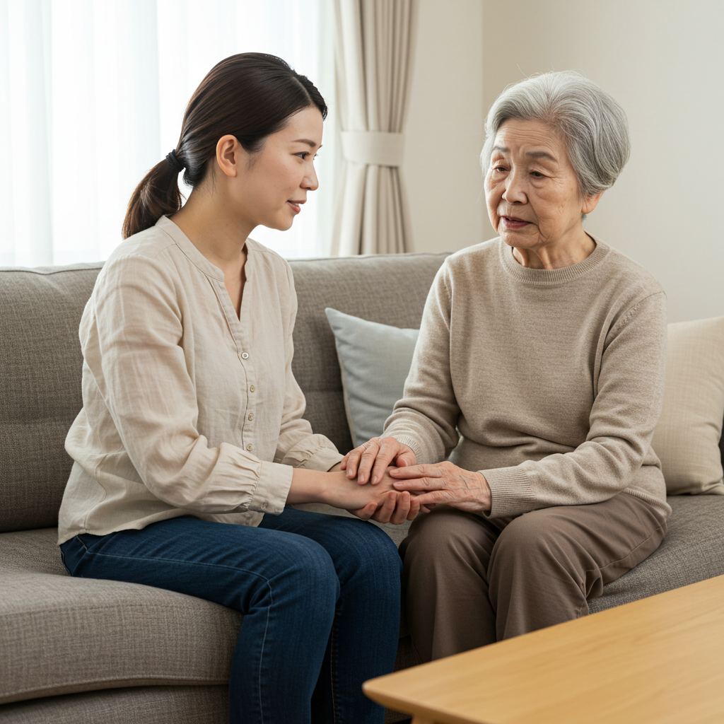 手を握り合う女性たち