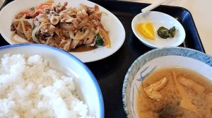 柏の葉キャンパス駅近くにある長妻食堂「スタミナ定食」の画像です。