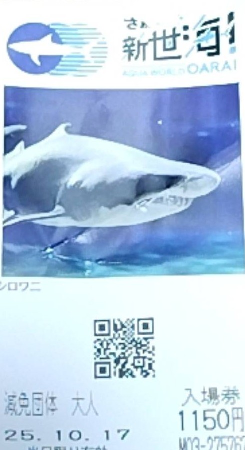 大洗水族館の入場券の写真です。