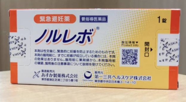 アフターピル「ノルレボ」市販薬の画像です。