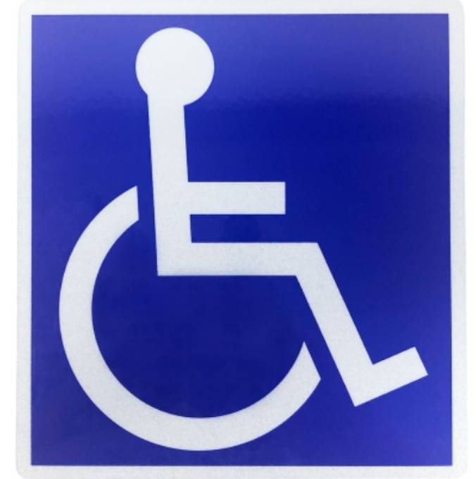 車椅子利用者を示す一般的な識別マークの画像です。