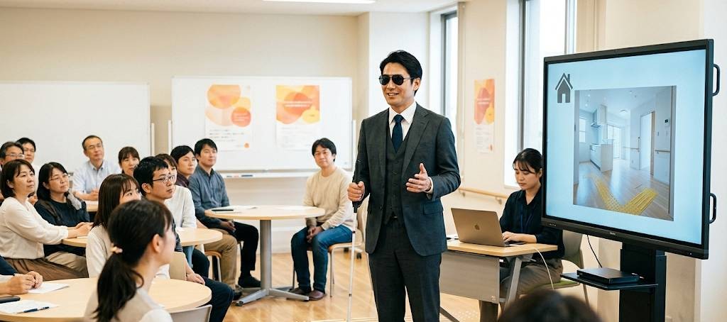 病院内での視覚障害者支援セミナー(ロービジョン外来)のイメージ画像です。