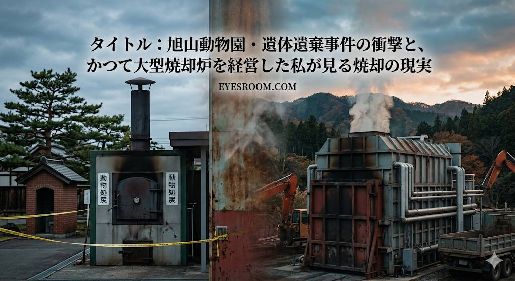 動物園焼却炉での殺人死体遺棄事件と焼却炉に関するイメージ画像です。