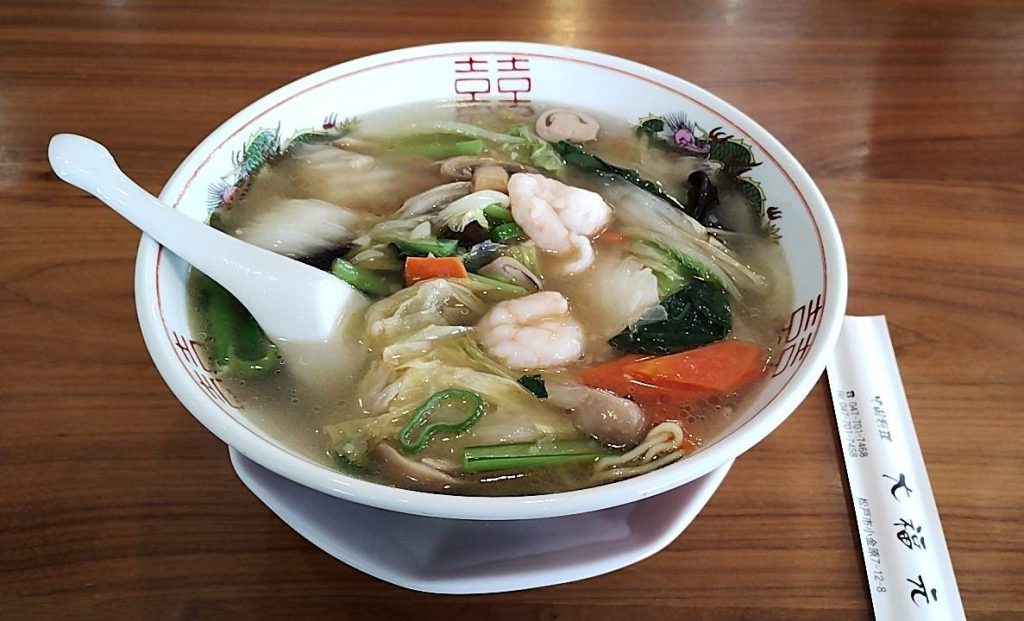 松戸市の本格中華「大福元」五目海鮮ラーメンの画像です。