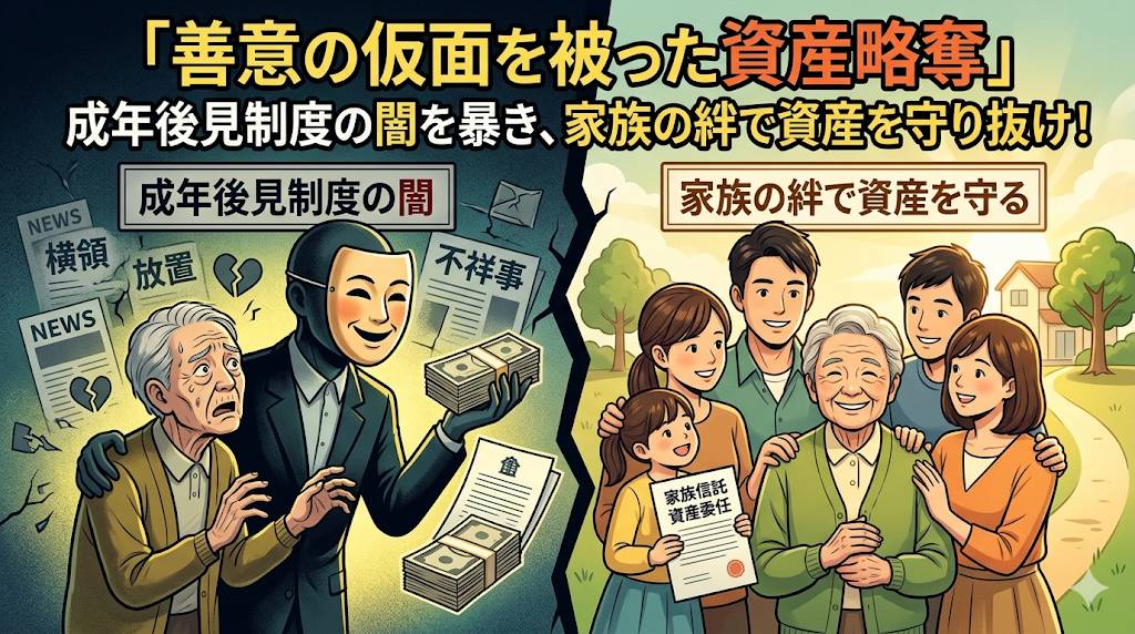認知症などの成年後見人制度の闇を暴く画像です。
