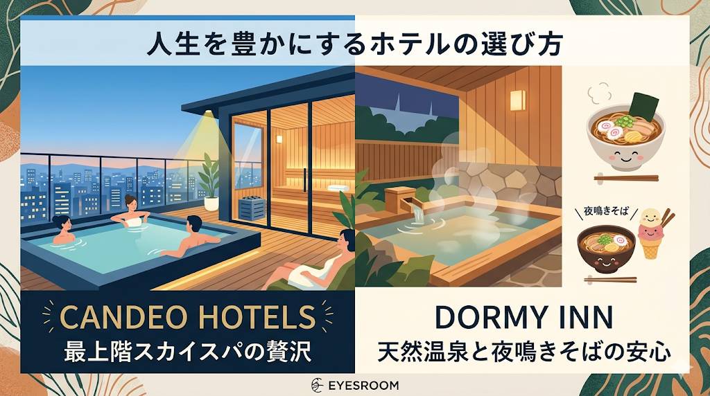 お勧めする二つのビジネスホテルをイメージした画像です。