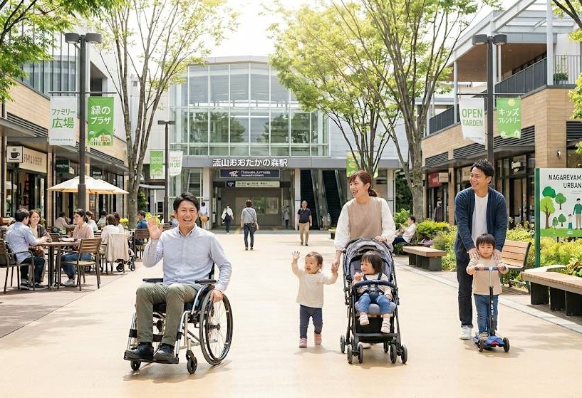 人口急上昇、流山おおたかの森商業施設をイメージ画像です。