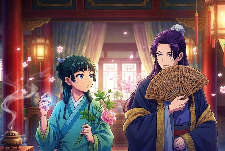 今話題のアニメ作品「薬屋のひとりごと」のイメージ画像です。